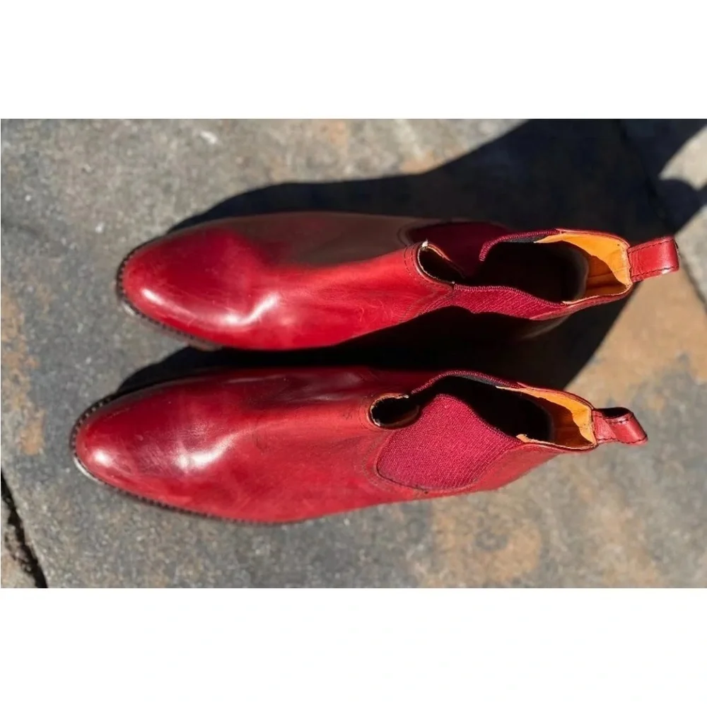 Frye Dorado Chelsea Boots Size 7 women’s Red - Picture 3 of 8